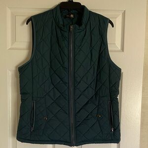 Women's Quilted Green Vest